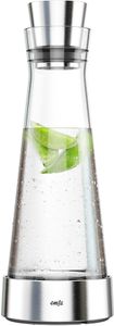 emsa Kühlkaraffe FLOW Slim 1,0 Liter Glas / Edelstahl