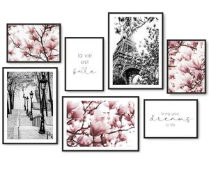 Hyggelig Home Premium Poster Set - 7 passende Bilder OHNE RAHMEN im stilvollen Set  - 3 x DIN A3 + 4 x DIN A4 - Set Spring