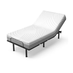 COSTWAY Matratze für elektrischen Bettrahmen, 20 cm Dicke Bettmatratze, Kühlgel Memory-Foam & Noppenschaumstoff, 97 x 203cm, Rollmatratze für verstellbares Bett (Ohne Bettrahmen)