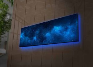 Wallity, 3090NASA- LED4317, Farebné, Maľba na plátne, 30 x 90 cm, 100% semiš - plátno