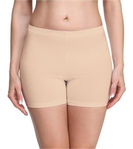 Merry Style Damen Shorts Radlerhose Unterhose Hotpants Kurze Hose Boxershorts aus Viskose MS10-283(Beige,XXL)