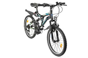 24 Zoll Guardian Kinderfahrrad MTB Shimano mit Beleuchtung nach StVZO Schwarz