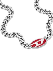Diesel DX1446040 Dámsky náhrdelník z nerezovej ocele strieborný červený 50 cm