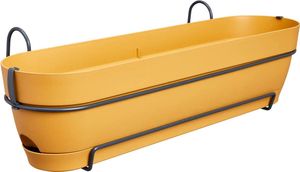 elho® Vibia campana Pflanzkasten Honiggelb 70 cm mit Halter allin1 - Kunststoff
