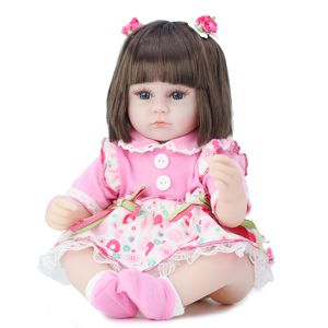 MECO 16 Zoll Lebensechte Baby Girl Puppe Silikon Vinyl Reborn Neugeborene Babypuppen Geschenk