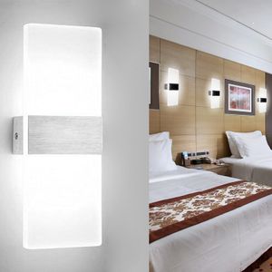 Wolketon LED Wandleuchte innen 12W Modern Wandlampe Acryl Wandbeleuchtung fuer Wohnzimmer Schlafzimmer Treppenhaus Flur,Kaltweiss