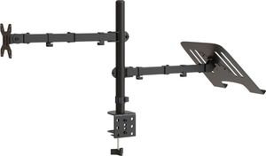 vidaXL Držiak na monitor čierna oceľ VESA 75/100 mm