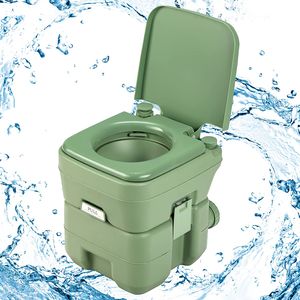 GOPLUS Campingtoilette Reisetoilette tragbare Toilette Outdoor WC mobiles WC 20L, bis zu 100 kg belastbar