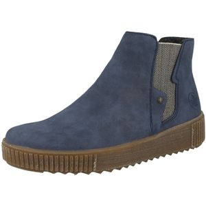 Rieker Y6461 Damen Stiefeletten Chelsea Boots Warmfutter, Größe:37 EU, Farbe:Blau