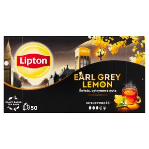 Lipton Earl Grey Lemon Herbata Czarna 100 G (50 Torebek)