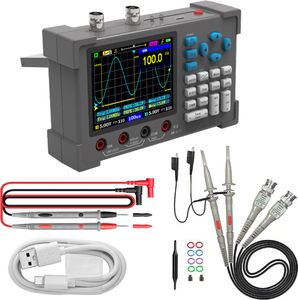 3in1 Oszilloskop Multimeter, Signalgenerator, 120 MHz Bandbreite, 250 MSa/s Abtastrate, Zweikanal, mit Wellenform-Speicher- und Anzeigefunktion