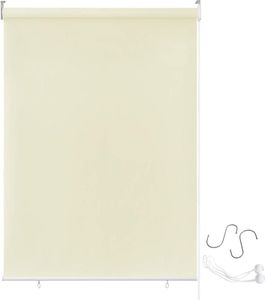 LARS360 180X240cm Balkon Sichtschutz Sonnenschutz Sichtschutzrollo Senkrechtmarkise Wasserdicht Windschutz vertikal Sonnensegel für Balkon Terrasse,Beige