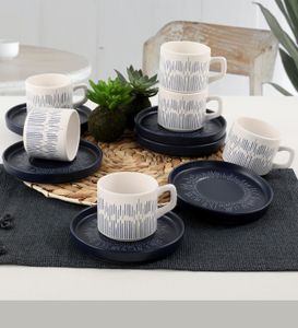 Hermia Concept, Angele- KRM1691, Weiß, Kaffeetassen, 100% Keramik