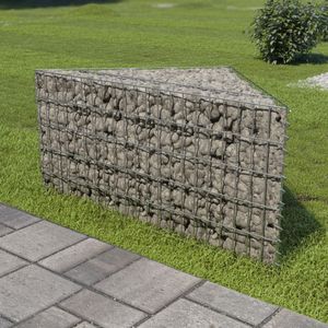 Gabiónový vyvýšený záhon, pozinkovaná oceľ 75x75x50 cm