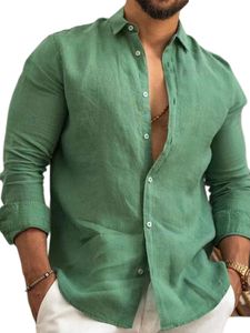 Herren Hemden Langarm Tops Regular Fit Freizeithemd Casual Button Down Sommer Tshirts Smaragdgrün,Größe XL