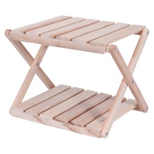 Home Styling Collection Klapptisch Beistelltisch Kaffeetisch Pflanzenständer aus HOLZ klappbar für Balkon Terrasse