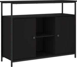 Kredens czarny 100x35x80 cm materiał drewnopochodny