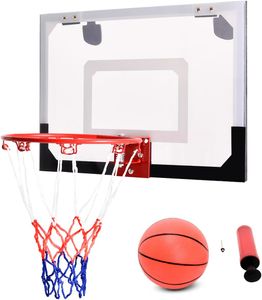KOMFOTTEU basketbalový kôš nástenná basketbalová doska 45x30cm basketbalový kôš priemer koša 22cm kôš na dvere pre vnútorné a vonkajšie športy