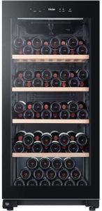 HAIER HWS116GAE – Reifeweinkeller – Freistehend – 116 Flaschen H126,5 x L59,5 cm – Schwarz