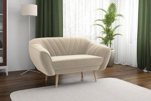 Klassische Sofas, Lounge-sofa, Ziernähte - MIA - 2 Sitzer - Beige