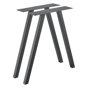 2x stolový rám Rám stolových nôh Základňa stolových lyží 50/70x12x72cm oceľ [sk.casa]