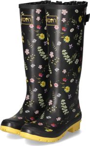 Rajn Damen Gummistiefel FLOWERS Schwarz Synthetik Größe: 37 Rajn Damen Gummistiefel FLOWERS Schwarz Synthetik Größe: 37
