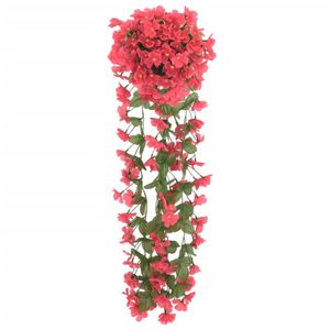 vidaXL Weihnachtskränze Blumen 3 Stk. Rosenrot 85 cm