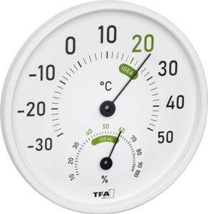 TFA - Analoges Thermo-Hygrometer für innen und außen 45.2045.02 - weiß