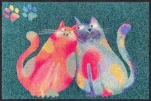 Salonloewe waschbare Fußmatte Rainbow Cats 50 x 75 cm
