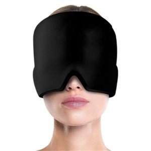 Gel-Augenmaske, Eiskompressen-Kopfbedeckung, Kältekompressen-Kühlungs-Augenmaske, Heiß-Kalt-Kompressen-Migräne-Linderungskappe.Black