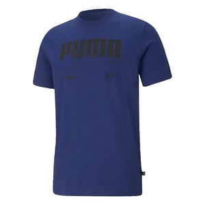 PUMA REBEL T-SHIRT HERREN Sportshirt Tee 585738, Größe:M, Farbe:Blau (Elektro Blue)