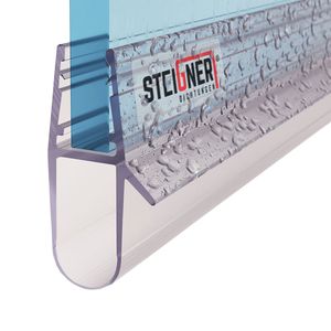 STEIGNER Duschdichtung, 120cm, Glasstärke 5/ 6/ 7/ 8 mm, Gerade PVC Ersatzdichtung für Dusche, UK17