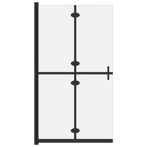 vidaXL Faltbare begehbare Duschwand ESG-Glas mattiert 100x190 cm