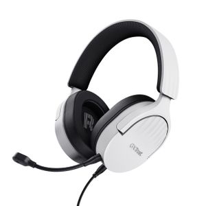 Trust Gaming GXT 489W Fayzo Gaming Headset für PC, PS5, PS4, Xbox Series X|S, Switch, 3,5-mm Klinke, 35% Recyclingkunststoff, Over-Ear Kopfhörer, Mikrofon mit Geräuschunterdrückung - Weiß