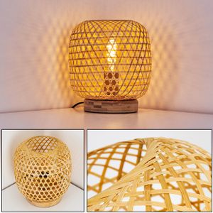 »Bergeggi« 1-flammige Tischlampe aus Bambus in Natur