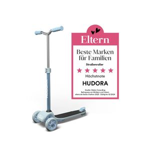 HUDORA Tri-Scooter, blue - Faltbar & Höhenverstellbar - Tretroller für Kinder - bis zu 100kg