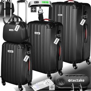 Hartschalenkoffer-Set Cleo 4-teilig, 3 Trolleys, 1 Beauty Case inkl. Kofferwaage und -anhänger Hartschalenkoffer-Set Cleo 4-teilig, 3 Trolleys, 1 Beauty Case inkl. Kofferwaage und -anhänger