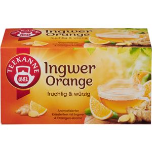 Teekanne Ingwer Orange Kräutertee fruchtig würzig im Geschmack 32g