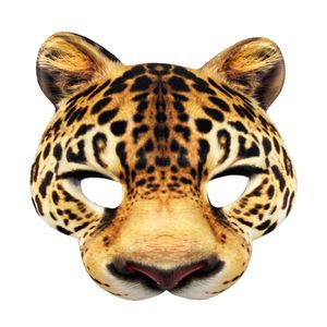 Oblique Unique Leoparden Maske Gesichtsmaske Leopard für Halloween Kostüm Karneval Fasching Motto Party als Tier Verkleidung