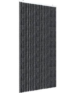 Insektenschutz-Vorhang Flauschvorhang Türvorhang 100x200cm Chenille Fliegenschutz schwarz
