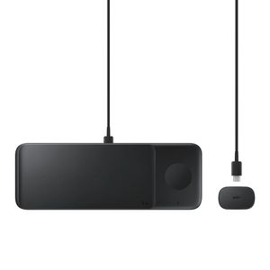 Wireless Charger Trio Pad EP-P6300, Schwarz Qi-Schnellladegerät