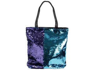 Pailletten Shopperbag mit Reißverschluss, Variante wählen:blau navy blau