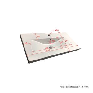 HOME DELUXE - Badmöbel WANGEROOGE XL - Weiß (HB) Badezimmermöbel Waschbecken Unterschrank Spiegel
