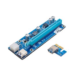 Akyga Riser PCI-E 1x - 16x AK-CA-64 USB 3.0, 6-pin, SATA, 009s, Universal, Grafikkartenhalter, Acrylnitril-Butadien-Styrol (ABS), Blau, 40 mm, 100 mm