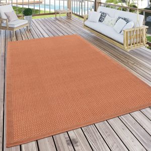Outdoor Teppich Für Terrasse Und Balkon Küchenteppich Einfarbig Modern Rot Grösse 240x340 cm