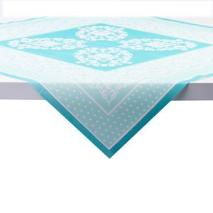 Sovie HOME Tischdecke Bine in Mint aus Linclass® Airlaid 80 x 80 cm, 1 Stück - Einweg Mitteldecke Ornamente