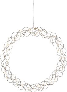 Star Trading 690-97 LED-Dekoleuchte "Curly"ca. 45x45 cm, 50 warmwhite LED, Material: Metall, chromfarben,transparentes Kabel,mit Trafo, Vierfarb-Karton