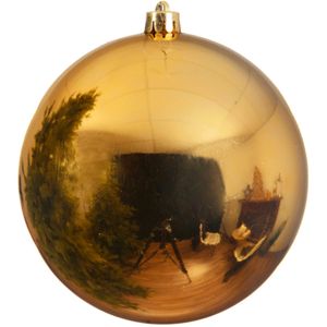 Bruchfeste Outdoor XL Weihnachtskugel Goldfarben Ø 20 cm aus Kunststoff