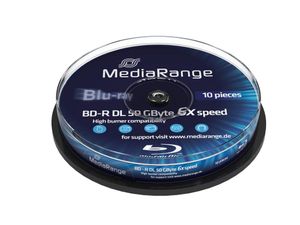 MEDIARANGE MR507 - BD-R - 50 GB - 120 mm - 405 nm - 6x - Tortenschachtel