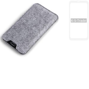 K-S-Trade Filz Handyhülle kompatibel mit Xiaomi Redmi Note 9 Schutzhülle Filztasche Filz Tasche Case Sleeve Handy Hülle Filzhülle grau